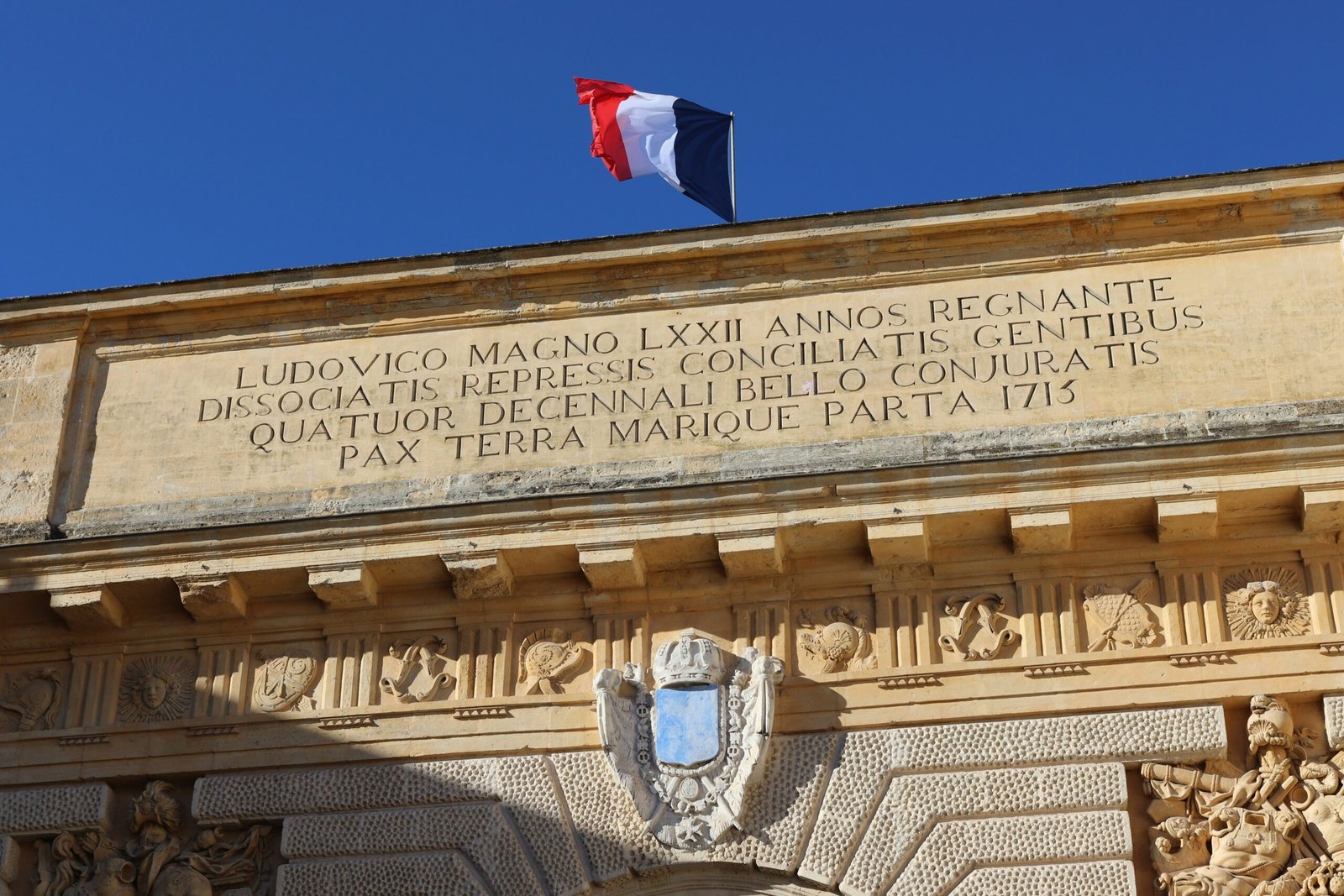 a building with a a building with a flag on top of it
