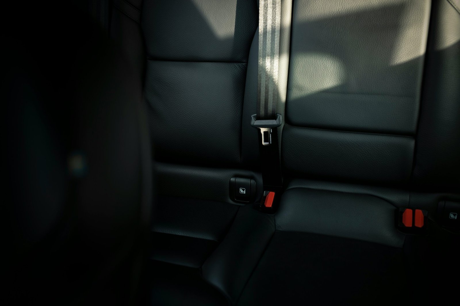black leather car seat black leather car seat with seat belt