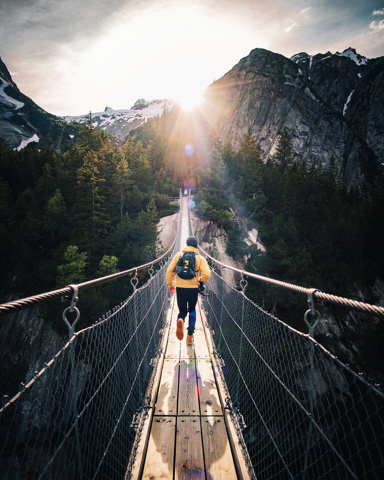 running man on bridge running man on bridge